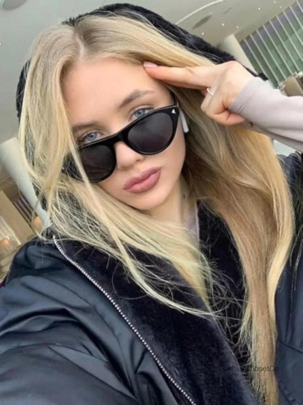 Retro Oval Cat Eye Sunglasses UV400 Polycarbonate Frame